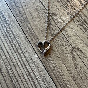 Elegant Silver Heart Pendant Necklace